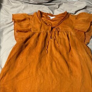 LC Lauren Conrad Vibrant Orange Top
